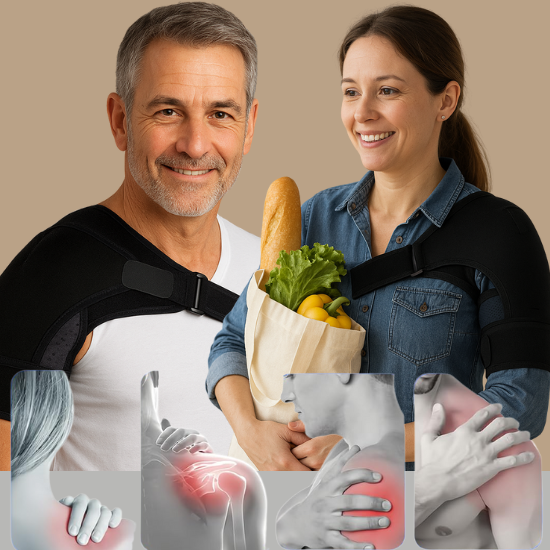 Skinova™ – Attelle d’Épaule / Soulage la Douleur & Améliore la Posture